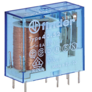 رله کتابی 24vDC دو کنتاکت 8 آمپر فیندر مدل 40.52.9.024.0000
