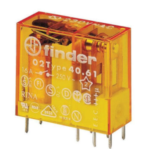 رله کتابی 230vAC تک کنتاکت 16 آمپر فیندر مدل 40.61.8.230.0000