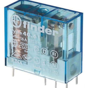 رله کتابی 12vDC تک کنتاکت 16 آمپر فیندر مدل 40.61.9.012.0000