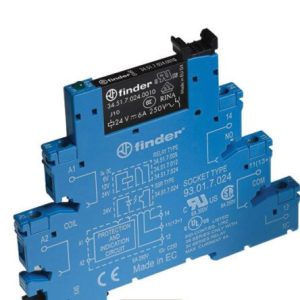 ماژول رله پی‌ال‌سی 24vDC تک کنتاکت 6 آمپر فیندر مدل 38.51.7.024.0050