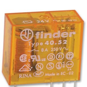 رله کتابی 24vAC دو کنتاکت 8 آمپر فیندر مدل 40.52.8.024.0000