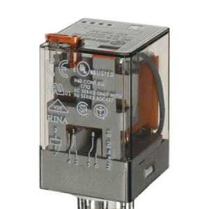 رله 24VAC دو کنتاکت 10 آمپر فیندر مدل 60.12.8.024.0040