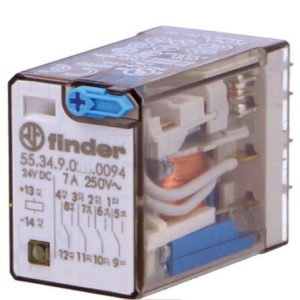 رله 125vDC چهار کنتاکت 7 آمپر فیندر مدل 55.34.9.125.0094